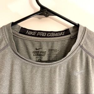 Nike Pro Combat Dri-Fit Fitted Gray Muscle Tank Men’s Medium